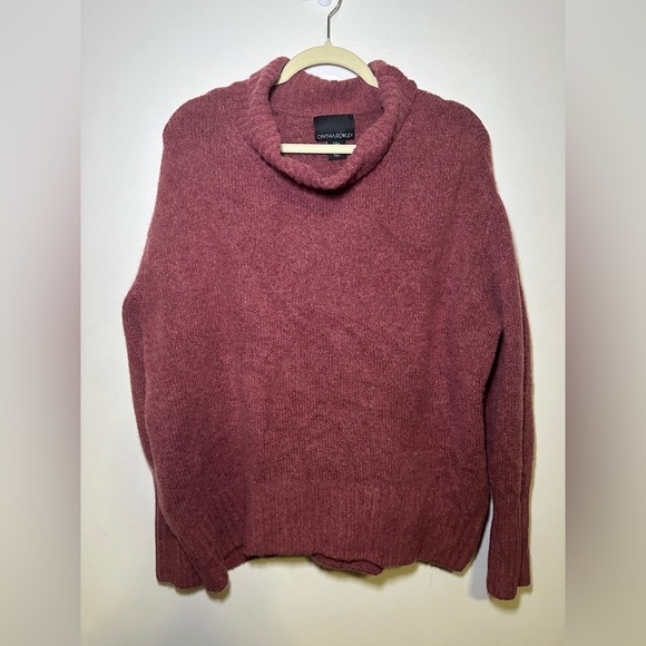 Cynthia Rowley Wool Blend Cowl Neck Sweater Size Medium - Picture 1 of 8